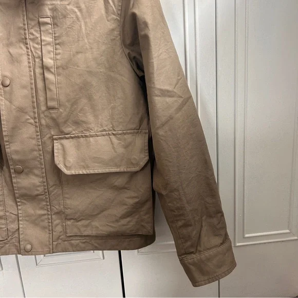 UNISEX Tan Work Jacket with Corduroy Collar - Picture 3 of 6